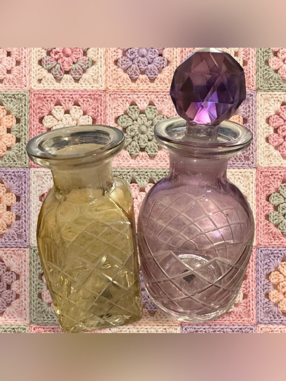 Vintage Style Perfume Bottle and Vase Apothecary Containers